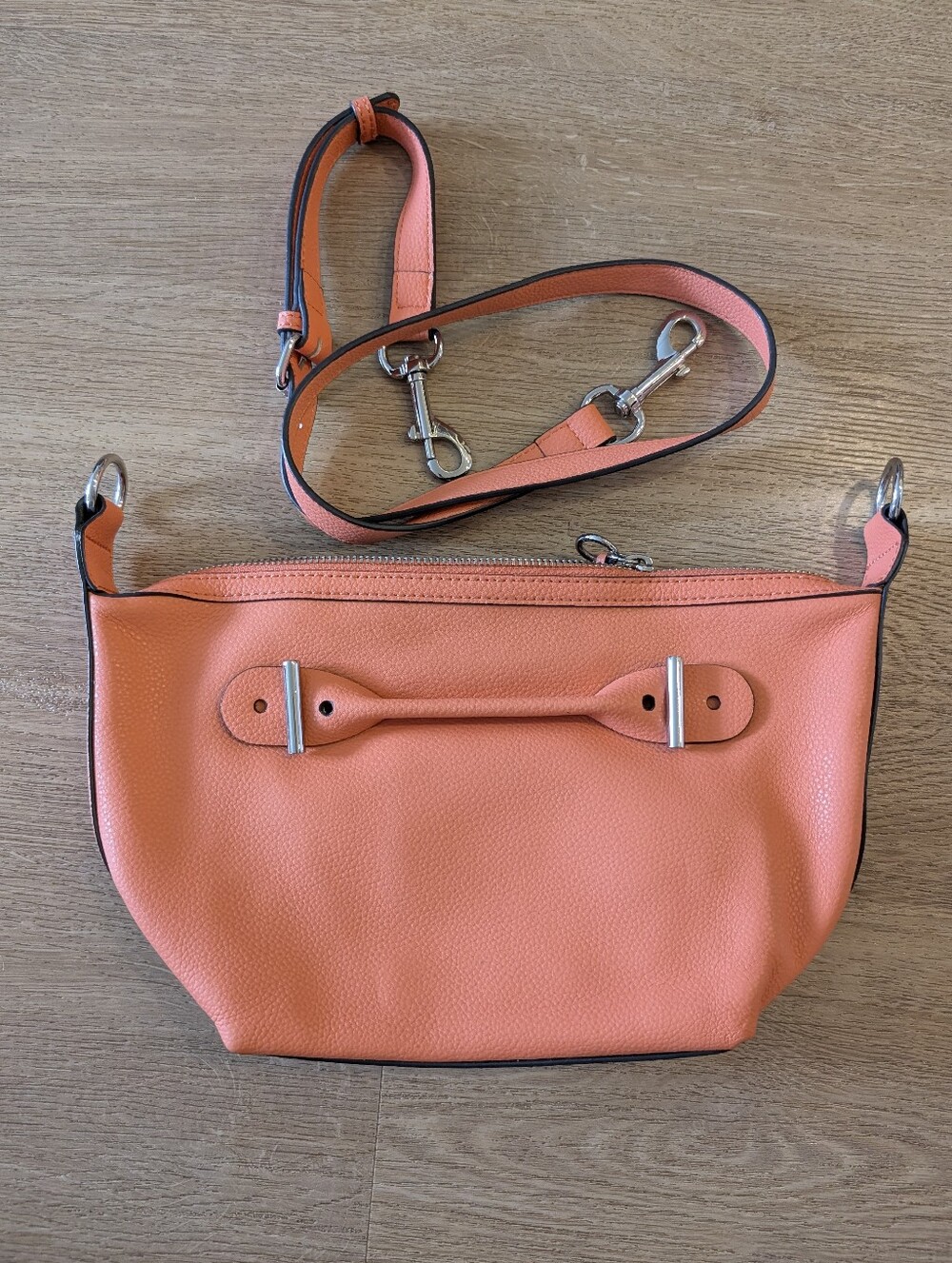 Danielle Nicole Coral Pebbled Genuine Leather Crossbody Bag